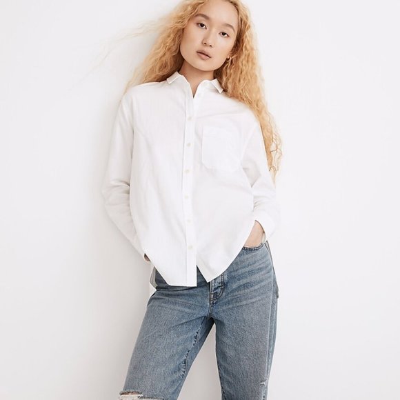 Madewell Oversized Ex-Boyfriend Shirt - Size Small - NWOT - Picture 2 of 4